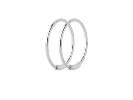 Basic Hoop Earring S - 14 mm - - Silver Online