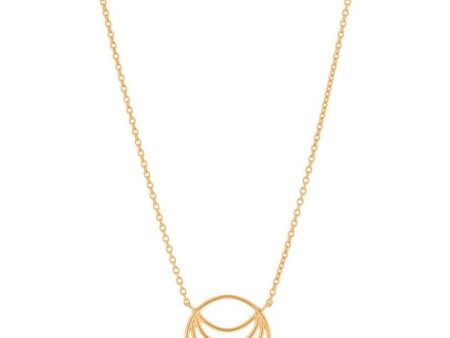 Silhouette Necklace - Gold For Sale