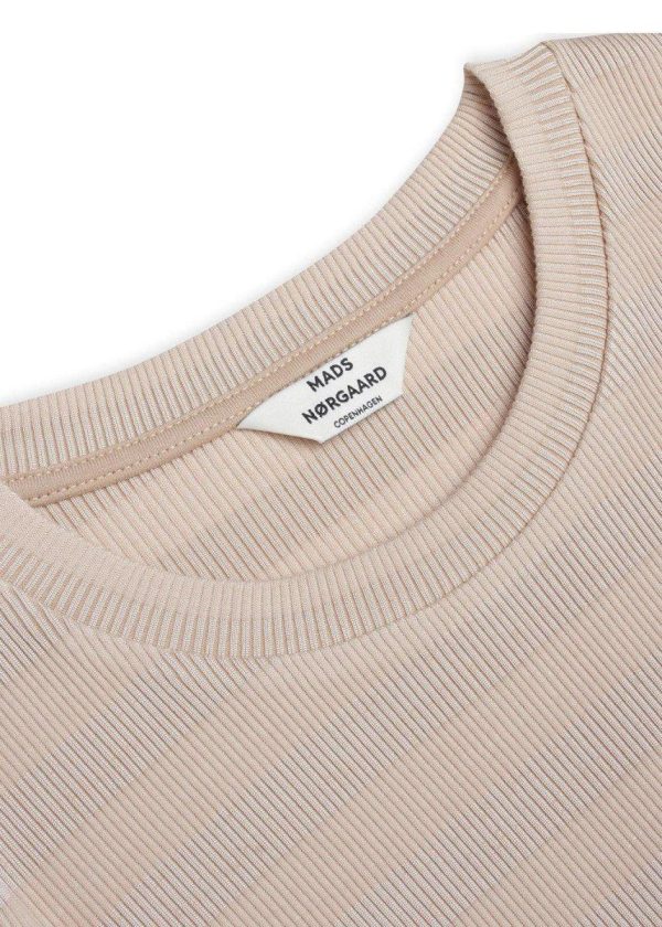 2x2 Tonal Stripe Duba - Warm Beige For Cheap