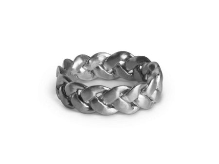 Big braided ring - Sølv Online now