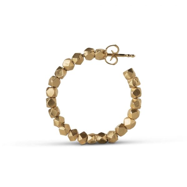 Chunky Bead Creole - Guld Online Sale