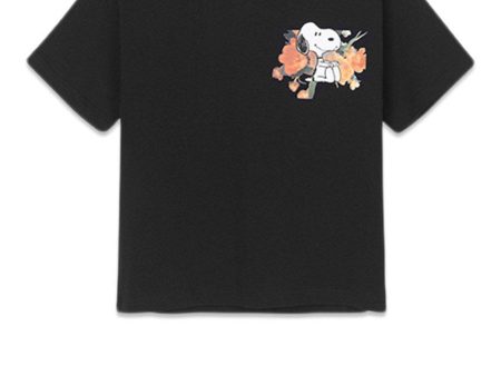 Anya Snoopy flower T-shirt - Black Online Hot Sale