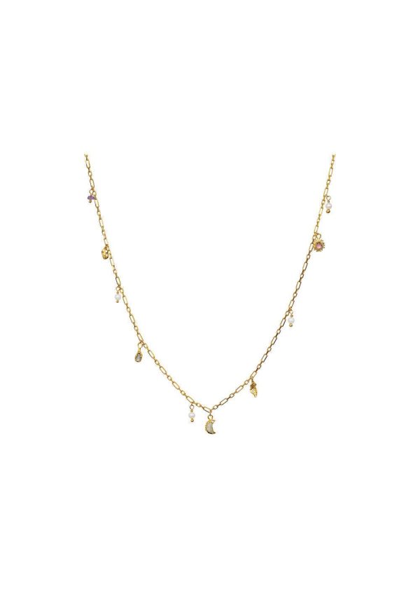 Salome Necklace - Sterling Silver (925) Gold Pla For Sale