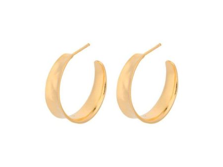 Midi Saga Hoops - Gold For Discount