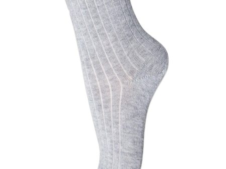 Cotton socks - Grey Melange Online now