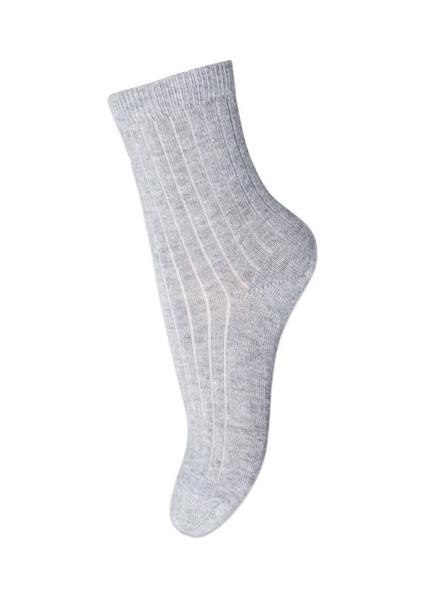 Cotton socks - Grey Melange Online now