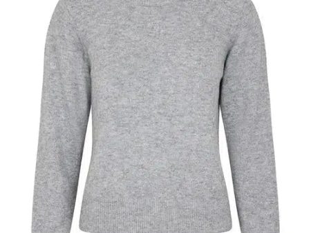 AnnaMD O-neck - Grey Melange Online Sale