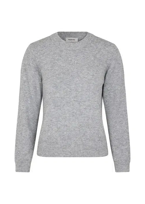 AnnaMD O-neck - Grey Melange Online Sale