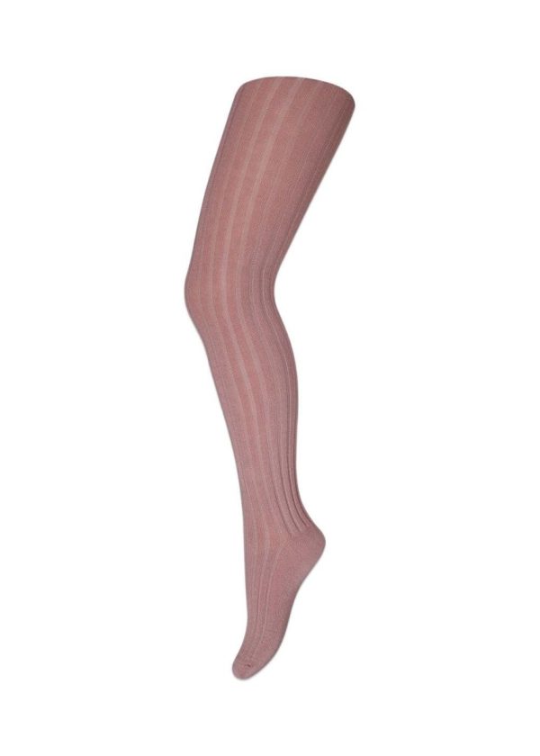 Cotton rib tights - Rose Grey Fashion