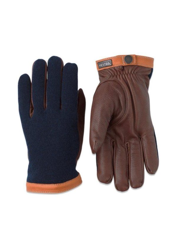 Deerskin Wool Tricot - Navy   Chocolate Online Hot Sale