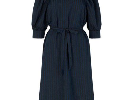 ALYA - Blue Black Stripe Fashion