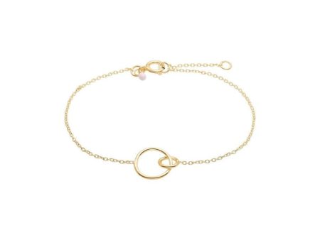 Bracelet, Double Circle - 925S Gp Fashion