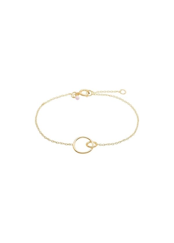 Bracelet, Double Circle - 925S Gp Fashion