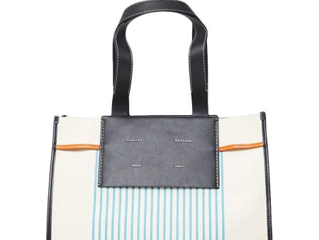 XL Morris Stripe Canvas Tote - Natural Cornflower Online Hot Sale