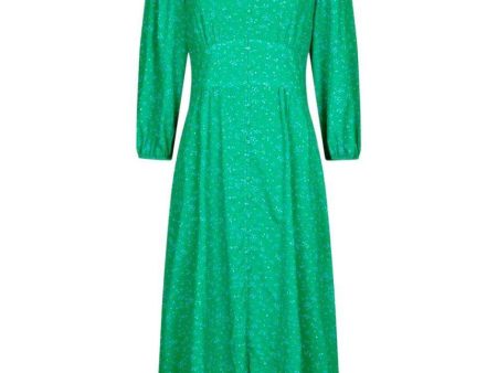 Olana Flower Burst Dress - Soft Green Fashion