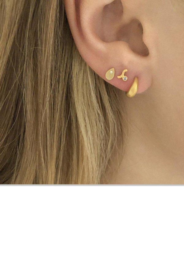 Petit Wave Earring Gold with S - Gold Supply