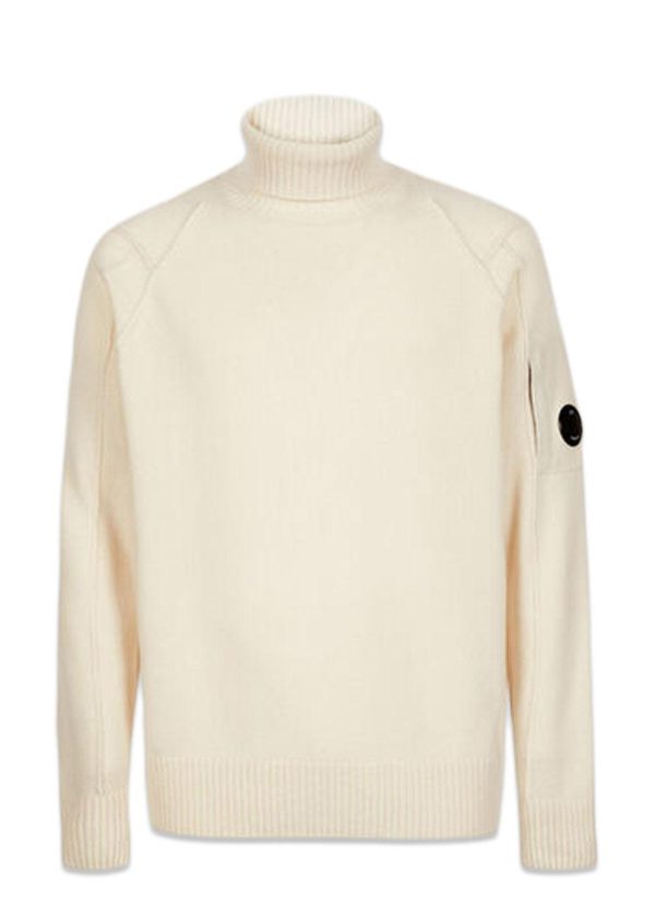 Turtle Neck knitwear - Gauze White For Cheap