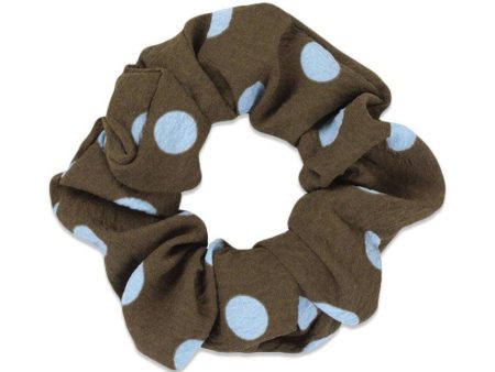 Scrunchy - Blue Dots Fashion