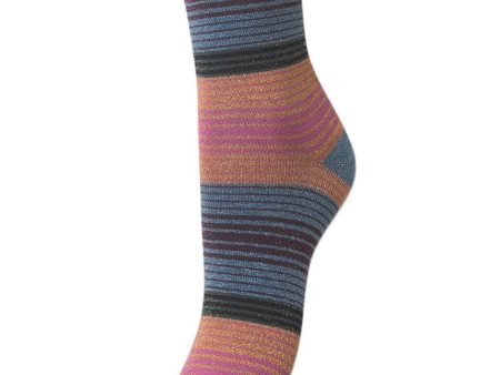 Imma Thin Stripe Sock - Provincial Blue Online now