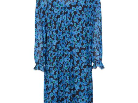 OysterMD print dress - Dark Aqua Flower Discount