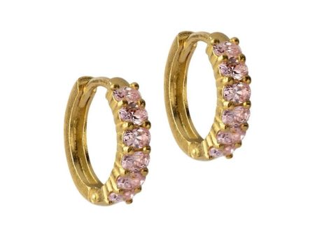 Hoops, Lyra - Light Pink Cz Online Sale