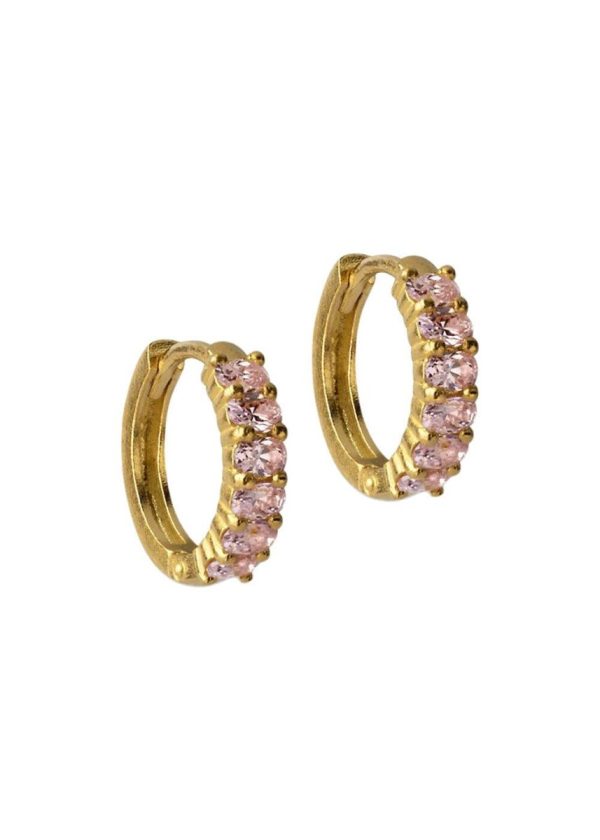 Hoops, Lyra - Light Pink Cz Online Sale