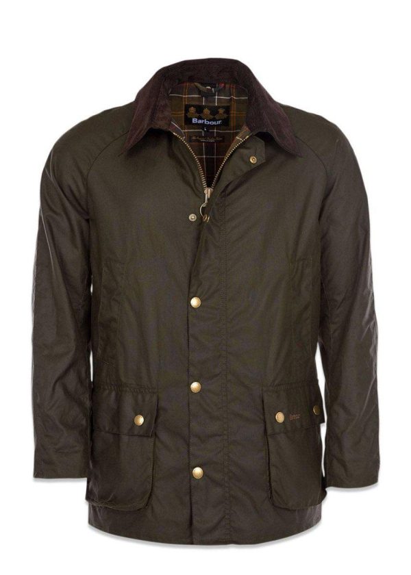 Ashby Wax Jacket - Dk Olive Cheap