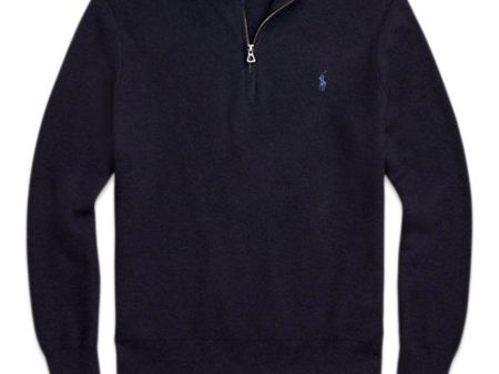 Half Zip Texture - Navy Sale