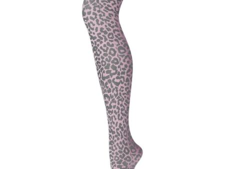 Leopard pantyhose - 50 denier - Lilac Supply