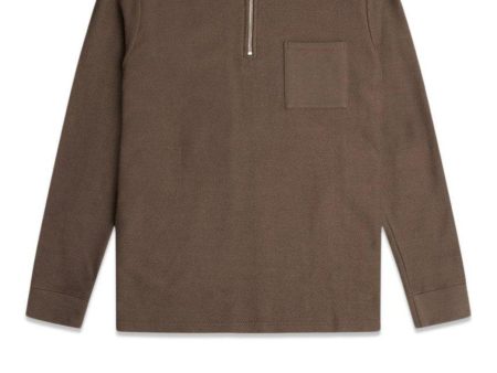 Alter Half-Zip Polo - Brown Discount