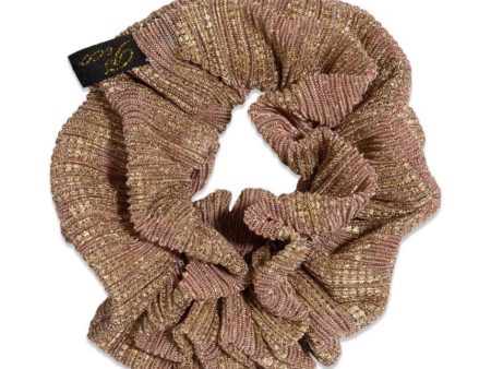 Metallic Flaese Scrunchie - Powder Gold on Sale