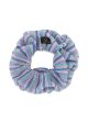 Metallic Flaese Scrunchie - Stripe Multi Pastel on Sale