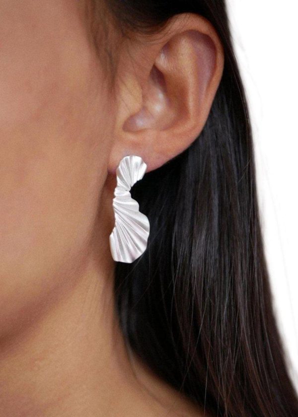 Earring, Big Wave - 925S M Online