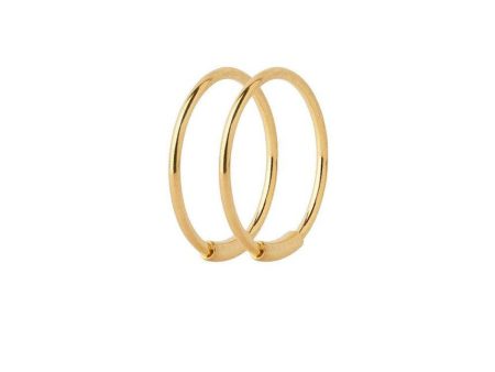 Basic Hoop Earring S - 14 mm - - Gold Sale