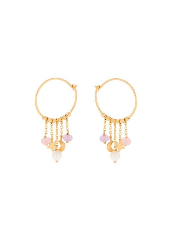 pastel dream hoops - Guld Sale