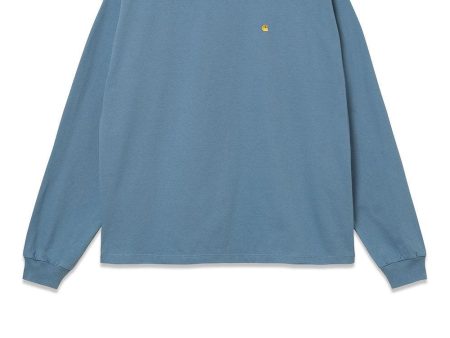 W  L S Chase T-Shirt - Icy Water   Gold on Sale