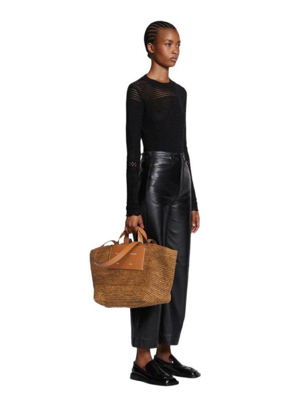 Large Morris Rafia Tote - Honey Online Sale