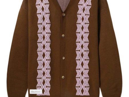 Club Knit Cardigan - Chocolate on Sale