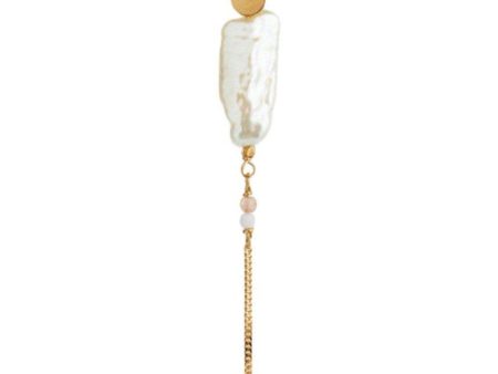 Long Baroque Pearl Earring Pea - Gold Sale