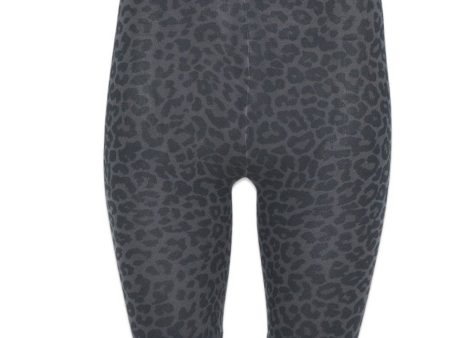 Leopard shorts - 150 denier - Antracite For Cheap