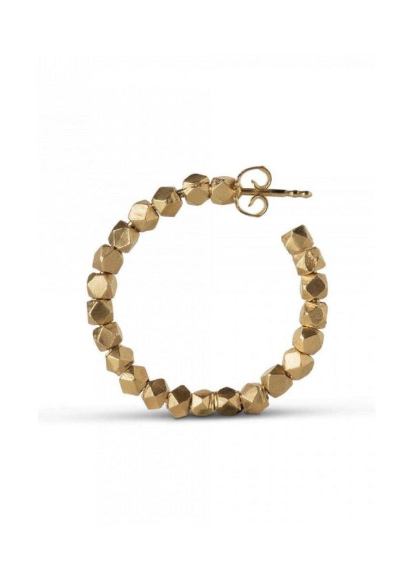 Chunky Bead Creole - Guld Online Sale