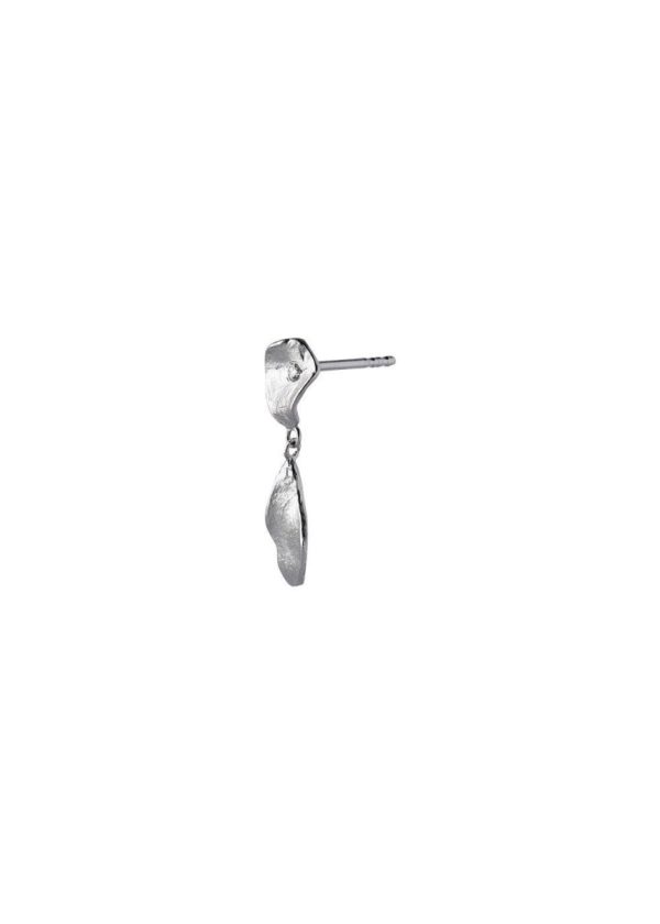 Clear Sea Earring with Stone - Silver Hot on Sale