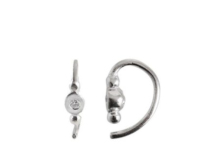 Petit Bon-Bon White Zircon Ear - Silver For Discount