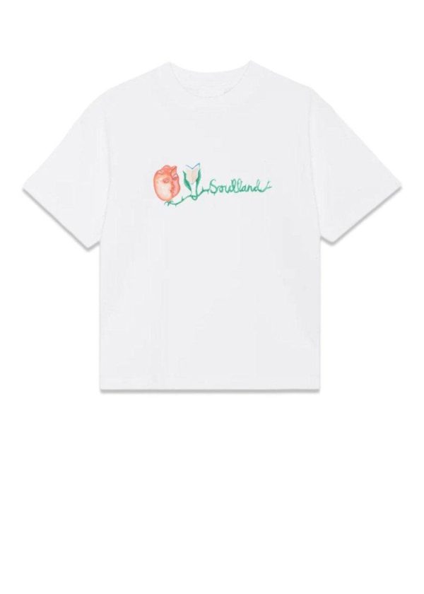 Anya Flower Logo T-shirt - White For Cheap