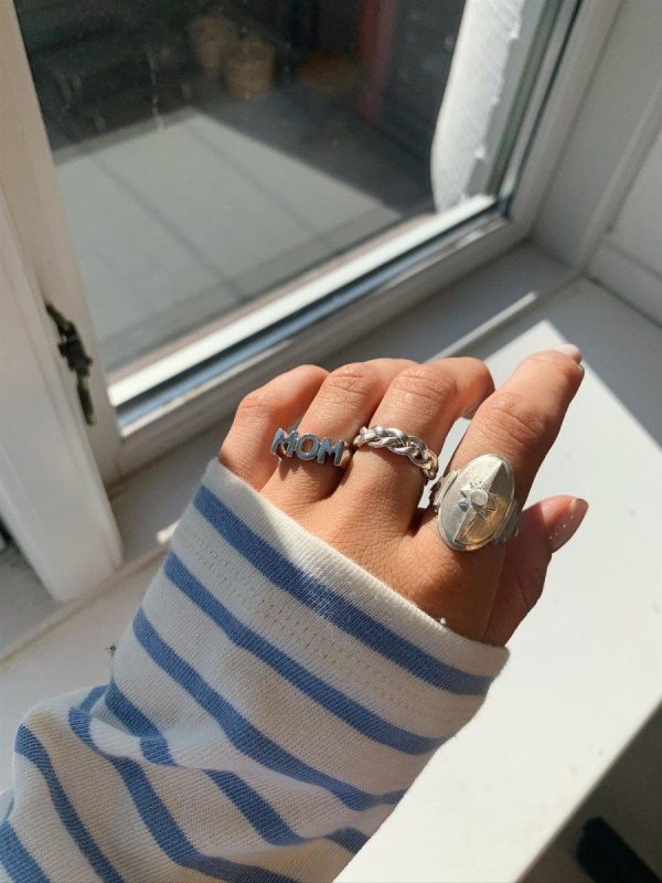 Medium braided ring - Sterling Sølv Sale