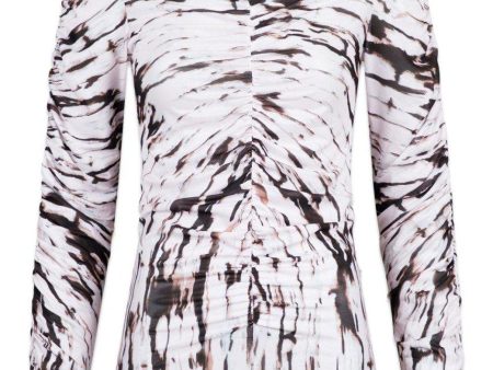 Bea Tie Dye Mesh Blouse - Powder Fashion