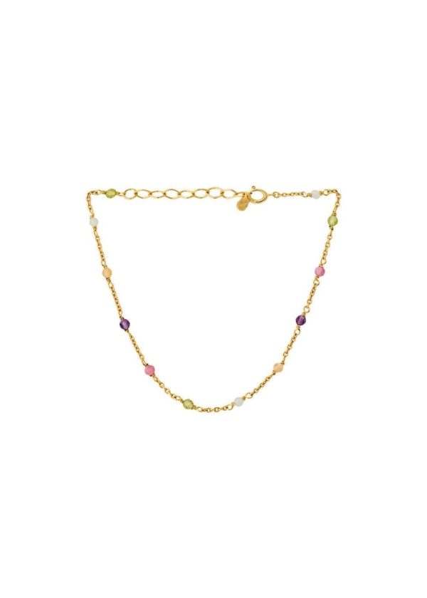 Rainbow Bracelet Adj. 16-19 cm - Gold Cheap