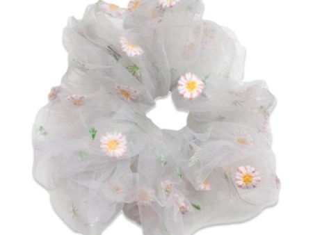 Daisy Scrunchie - Light Blue For Sale