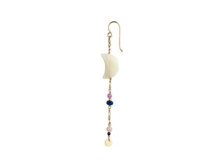 Midnight Moon Pearl Earring Go - Gold For Sale