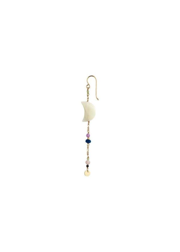 Midnight Moon Pearl Earring Go - Gold For Sale